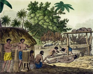 Human Sacrifice at Otaheite, plate 84 from Le Costume Ancien et Moderne, by Jules Ferrario