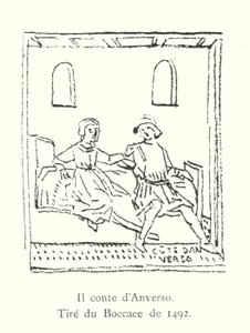 The Count of Antwerp, From the Boccaccio of 1492 (engraving) by Italian School