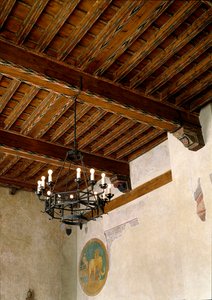 Interior view of the city hall (Palazzo degli Anziani) by Italian School