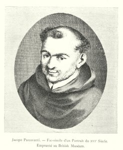 Jacopo Passavanti, Facsimile of a 16th Century Portrait, Borrowed from the British Museum (engraving) by Italian School