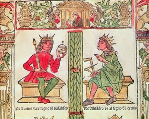 King Latinus and King Alexander, from The Book of Fate by Lorenzo Spirito Gualtieri by Italian School