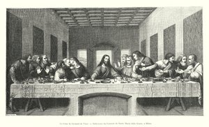 The Last Supper by Leonardo da Vinci, Refectory of the Convent of Santa Maria delle Grazie, in Milan by Italian School