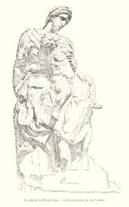 Charity by Michelangelo, New Sacristy of San Lorenzo (engraving)