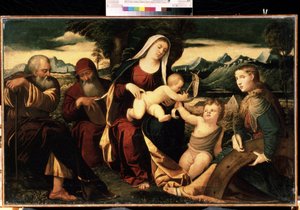 The Holy Family with John the Baptist by Italian School