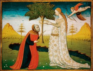 Laura de Noves crowning the poet Francesco Petrarca by Italian School