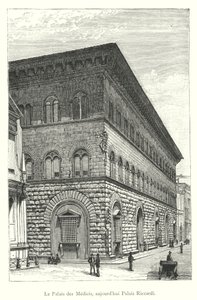The Medici Palace, now Riccardi Palace (engraving) by Italian School