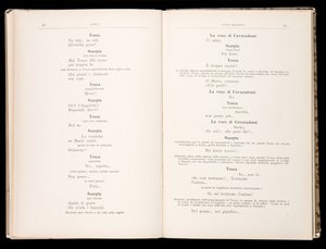 Libretto della Tosca by Giacomo Puccini, Edition Ricordi, Italy by Italian School