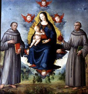 Madonna and Child, flanked by SS Francis of Assisi and Anthony of Padova