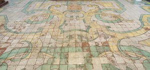 Majolica floor tiles by Italian School