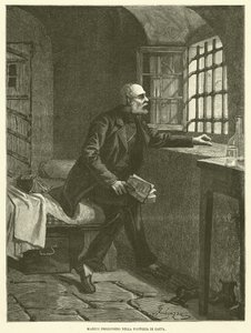 Mazzini Prisoner in the Fortress of Gaeta (engraving) by Italian School