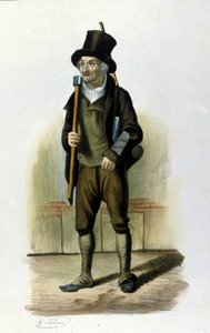 Milanese Metier: a wood cutter holding an axe in his hand by Italian School
