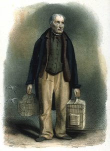 Milanese metier: a bird salesman in cage by Italian School