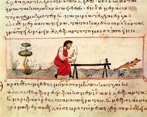 Traditional ivory work, an illustration from the Cynegetica by Oppian by Italian School
