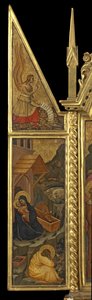 Nativity with Angel of the Annunciation (left panel)