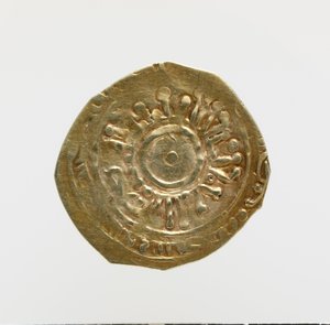 Obverse of the Tari of Amalfi with Pseudo-Cufic Epigraphy (Gold) by Italian School