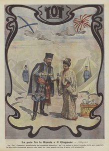 Peace between Russia and Japan by Italian School