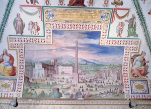 Piazza del Popolo, during the rule of Pope Sixtus V by Italian School