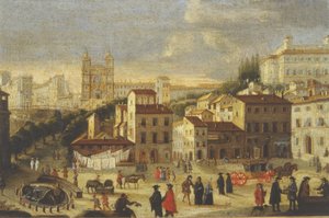 Piazza di Spagna and Trinita dei Monti by Italian School