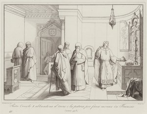 Pietro Orseolo I abandons the throne and the homeland to become a monk in France, 978 by Italian School