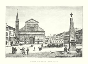 Square and Church of Santa Maria Novella (engraving) by Italian School