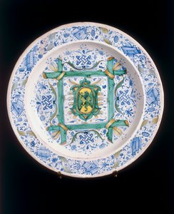 Plate with the Rampant Lion, Cafaggiolo manufacture by Italian School