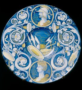 Plate with Weapons and Warriors