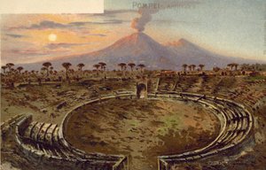 Pompei, Italy, Amphitheatre by Italian School