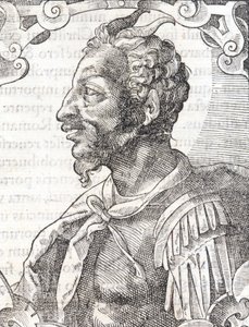 Portrait of Attila from the work of Bernardino Corio Elogia Virorum Illustris by Italian School