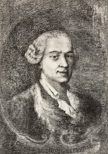 Portrait of Carlo Goldoni (1707-1793), Italian playwright, engraving by Marco Pitteri from painting by Giambattista Piazzetta and drawing by E Ximenes by Italian School