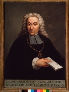 Portrait of Italian composer Giacomo Perti by Italian School