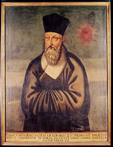 Portrait of Matteo Ricci (1552-1610) Italian missionary, founder of the Jesuit mission in China by Italian School