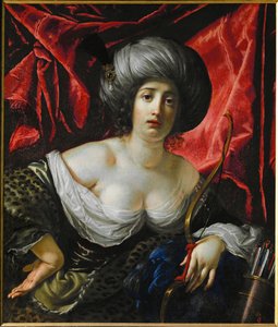 Portrait of a Woman as the Goddess Diana by Italian School