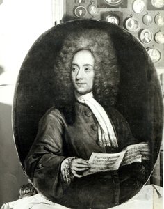 Portrait of the Composer Tomaso Giovanni Albinoni (1671-1751) Holding a Music Score by Italian School