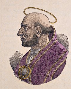 Portrait of Pope Martin I (649-655) by Italian School