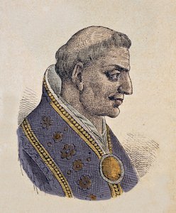 Portrait of Pope Sisinnius (708) by Italian School