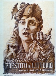 Fascist Propaganda Poster for the Littorio Loan by Italian School