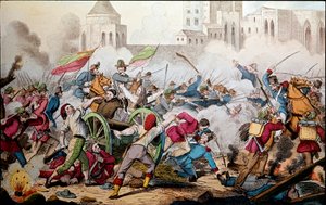 Risorgimento: The Fights of Palermo on 26 May 1860 by Italian School