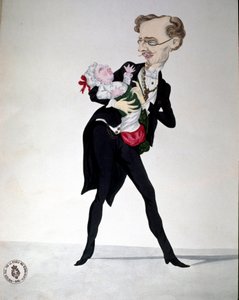 Risorgimento: Cartoon Representing the Minister of Finance Bettino Ricasoli by Italian School