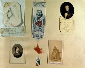 Collage board around the Italian patriot Giuseppe Garibaldi by Italian School