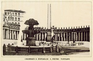 Rome: Colonnade and Fountain of St. Peter