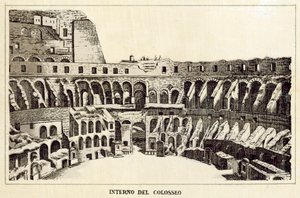 Rome: Interior of the Colosseum by Italian School