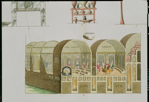 Roman Baths, Plate from The History of the Nations by Italian School