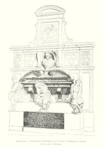 Santa Croce, Tomb of Michelangelo, by Vasari, Sculpture by Lorenzi, Cioli, and Giov Dell