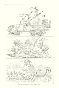 Allegorical Scenes Represented at the Marriage of Bianca Capello (engraving) by Italian School
