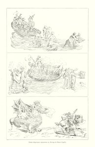 Allegorical Scenes Represented at the Marriage of Bianca Capello (engraving) by Italian School