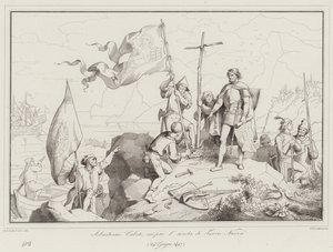 Sebastian Cabot Discovers the Island of Newfoundland by Italian School