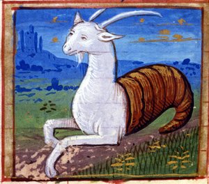 Sign of the Capricorn. Italian Horoscope, mid-15th century by Italian School