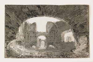 Sketch of the Baths of Caracalla, Early 19th Century by Italian School