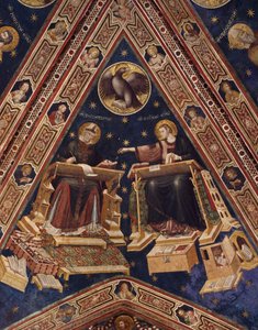 St Augustine and St John the Evangelist by Italian School
