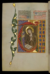 St Scholastica with Open Book by Italian School